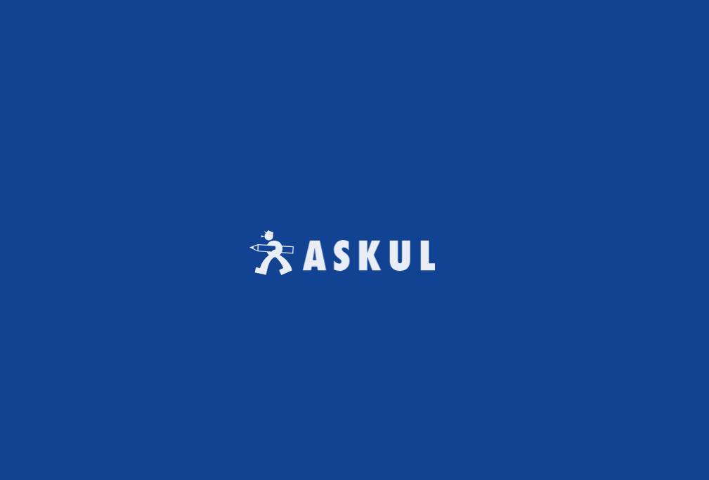 アスクルの企業ロゴ(青背景)