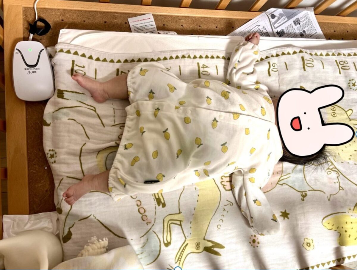 ベビーセンス再購入・中古使用時の写真(長女)