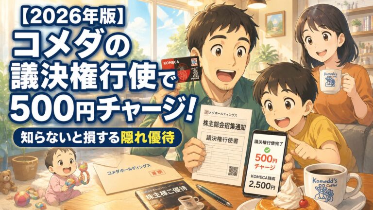コメダHD（3543）の隠れ優待記事アイキャッチ