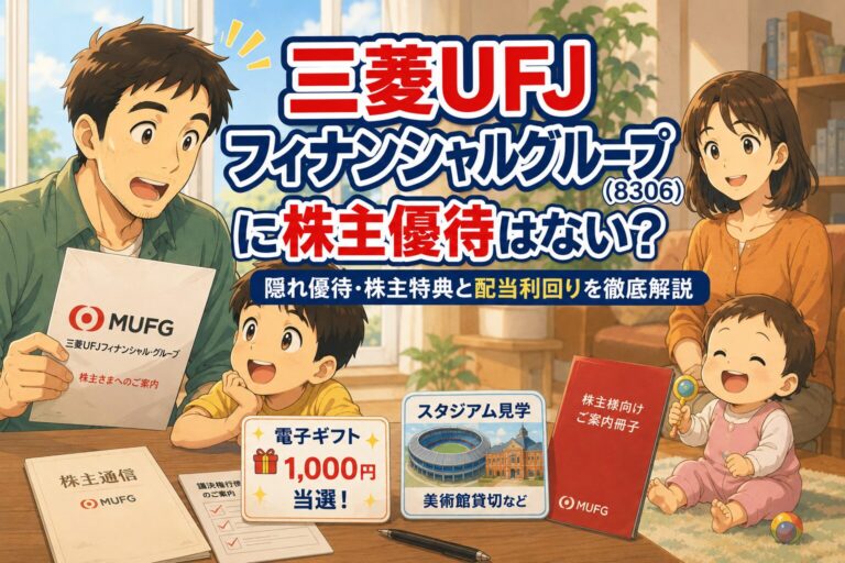 三菱UFJ FG（8306）の隠れ優待記事アイキャッチ